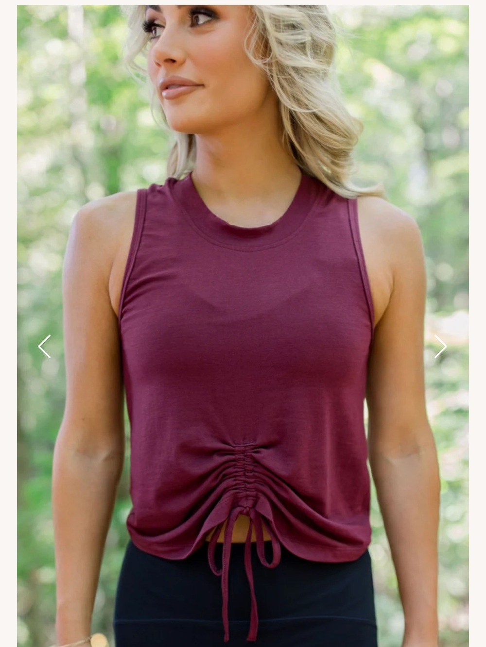 Salt Project Get Tied Up Burgundy Tank NWT